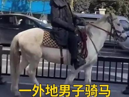 一外地男子骑马进入上海市区,处理结果来了