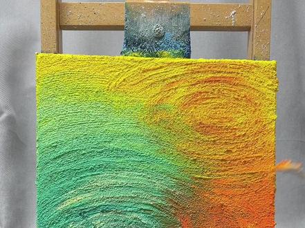 这样的肌理画作品,你喜欢吗? #画画 #肌理画 #零基础学画画 #跟着抖音学画画 #画画其实很简单