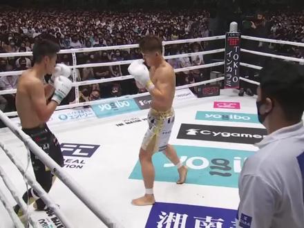野杁正明vs海人,日本赛事最强内战,踢拳技术教科书! #搏击 #踢拳 #ko