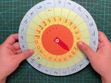 自制好玩的拼音转盘,帮助孩子学习拼音拼读。多功能绘图尺上有量角器,做手工很实用#手工diy #学习用品 #拼音#教程