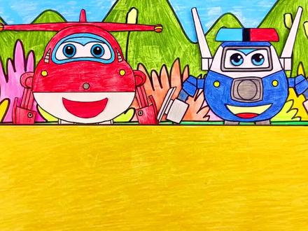 手绘定格动画:超级飞侠集合变身!乐迪和包警长竟然吃蜂窝煤!