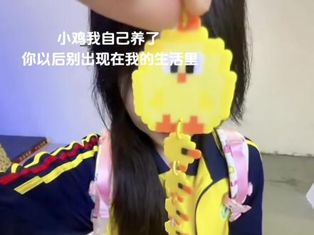 小鸡我自己养了 你以后别出现在我的生活里 #小鸡 #挂件#拼豆