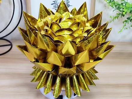 手捧小莲花教程~15×20纸60张做一个#手工折纸教程 #手工折纸 #好运莲莲