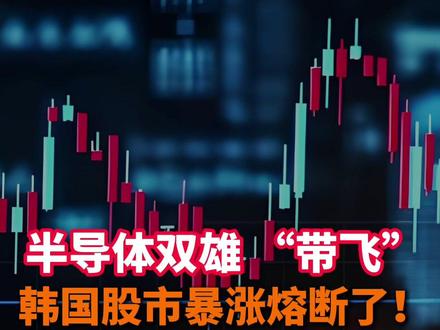 半导体双雄 “带飞”,韩国股市暴涨熔断了! #半导体 #KOSPI #三星电子 #SK海力士 #财经