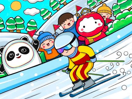 儿童画 | 2022北京冬奥会#冬奥会 #儿童画教程 #简笔画