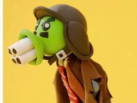 坚果VS豌豆VS辣椒姜师 #模型 #手办 #黏土