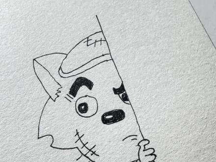 不会还有人不会画灰太狼吧?#简笔画 #画画 #一学就会系列 #画画其实很简单 #灰太狼