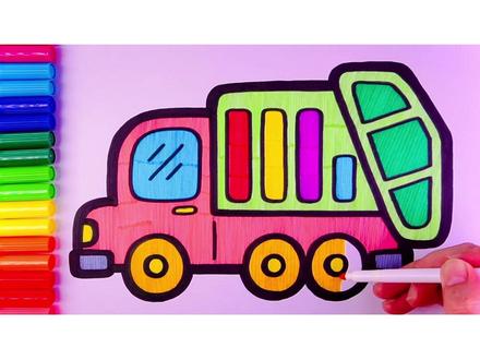 教小朋友们画垃圾车#简笔画 #创意美术 #儿童画 #绘画