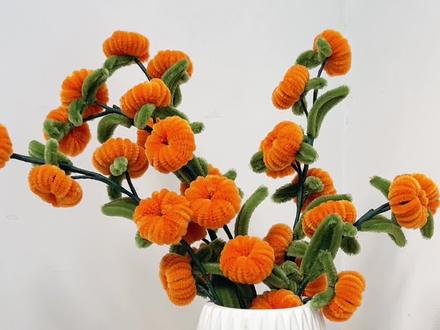 扭扭棒“大桔大利”橘子树,你们要的教程安排啦!秋冬季的摆件真的绝啦!#手工diy #扭扭棒 #教程 #家居摆件 #抖音中秋好礼季