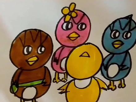 萌鸡小队简笔画#简笔画 #创意儿童画 #动画
