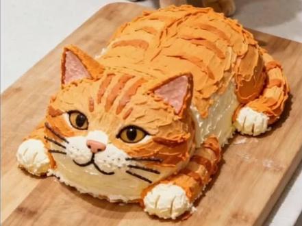 当着猫猫的面切一个猫蛋糕,看看什么反应?