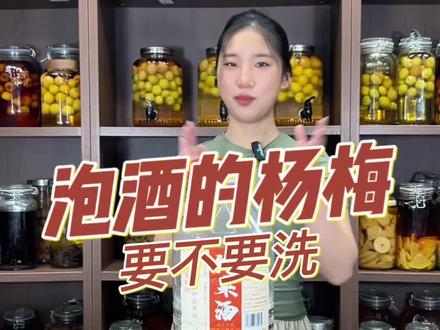泡酒的杨梅能不能用水洗?#杨梅泡酒 #果酒 #泡酒 #微醺时刻 #自制饮品