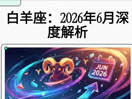 白羊座:2026年6月深度解析 #白羊座#十二星座#星座#逆袭#职场