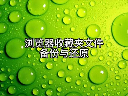 浏览器收藏夹文件备份和还原功能介绍 #电脑知识 #办公软件技巧 #简单电脑知识 #电脑培训 #上热门 #抖音小助手 #计算机