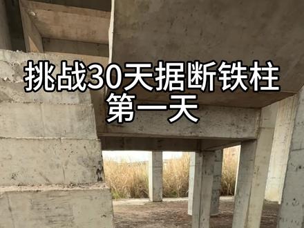 坚持挑战30天据断铁柱第一天#据断铁柱