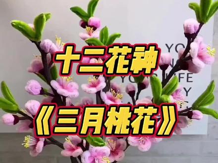 春晚十二花神|三月桃花保姆级教程👇 #指尖造物铺 #扭扭棒花束 #桃花手工 #春晚同款