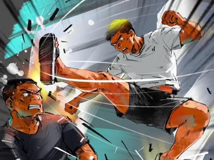 这就是骨子里的正义!没有一丝犹豫就挺身而出!#见义勇为 #挺身而出 #正能量传递 #手绘创作 #正义的咆哮