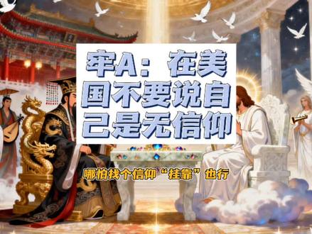 牢A:在美国不要说自己没有信仰#牢A