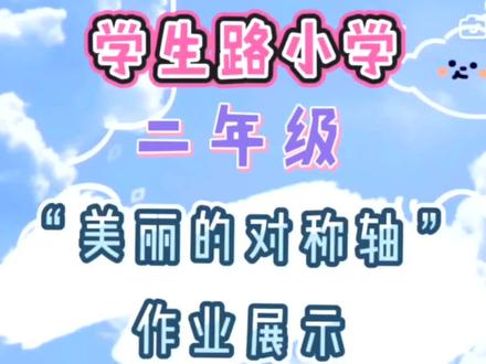 焦作市学生路小学二年级“美丽的对称轴”作业展示