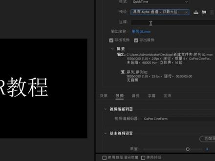 如何导出Alpha透明通道的视频#pr教程 #剪辑教程 #视频剪辑教程 #教程 #干货 #短视频制作教程