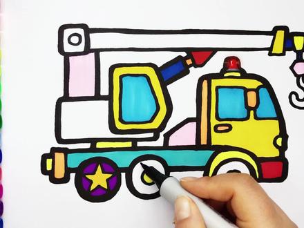 吊车创意简笔画 #儿童简笔画 #创意 #涂鸦 #灵魂画手 #吊车简笔画 #抖音青少年模式