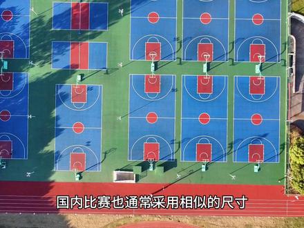 标准篮球场地介绍 国际篮球比赛所使用的标准篮球场地尺寸是按照国际篮球联合会(FIBA)的规定进行,一个视频带你了解!#标准篮球场尺寸 #硅pu篮球场 #塑胶篮球场 #体育工程 #工程公司