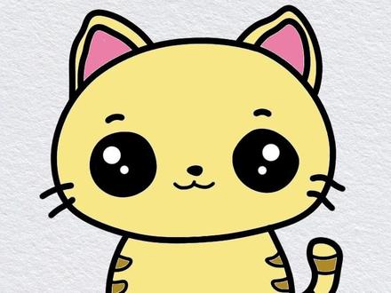 用字母画一只可爱的小花猫 #简笔画教程