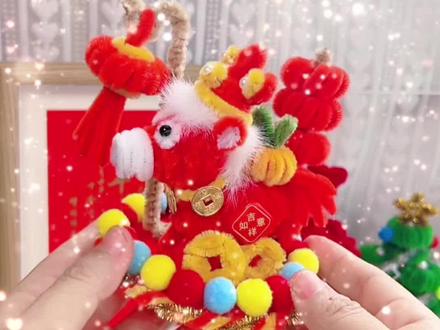 新年小马教程,简单易学,扭扭棒简单手工 #扭扭棒 #手工 #手工教程#新年手工 #马年