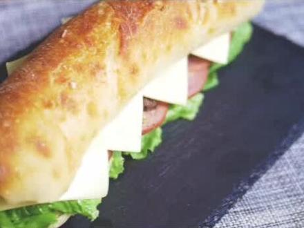 潜艇三明治面包做法#三明治#面包#汉堡#牛排