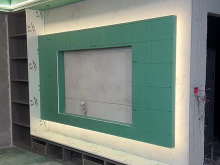 火遍全网的悬浮背景墙,你学废了吗?#悬浮背景墙 #电视墙 #发光背景墙@抖音小助手