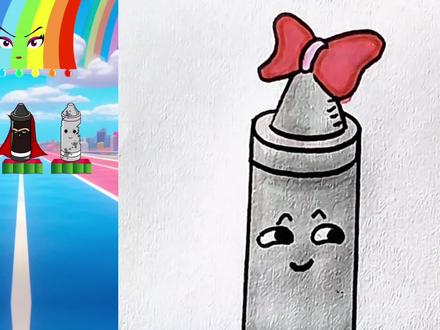 超级可爱的彩虹公主。 #简笔画