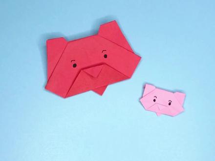 一起学习折纸啦~哈巴狗