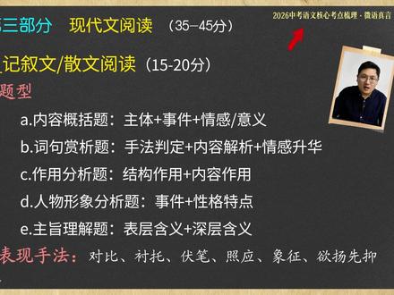 2026中考语文核心考点梳理——考点整理好,陪你到中考! #中考 #中考备考 #知识点 #家长必看 #提分秘籍