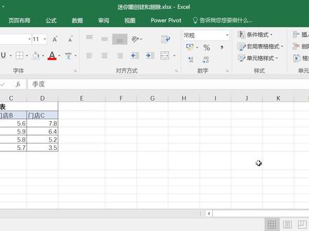 3.1 迷你图创建和删除