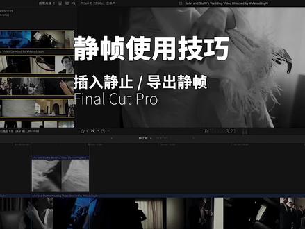 3个静帧的使用方法,使用频率还是很高的,你是怎么创建静帧的?#静帧#fcp教程