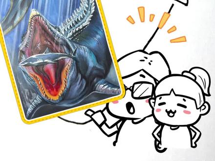 【绘本系列】女儿画泡泡鱼,爸爸反手改成史前深海震撼一幕!沧龙:一口碾碎!#画画 #父女日常 #自然万物都是宝 #沧龙 #深海恐惧症