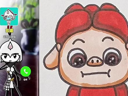 画可爱的男神猪猪侠#儿童简笔画