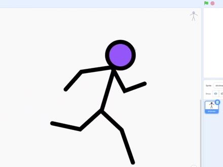 Scratch制作火柴人跑步效果#scratch #少儿编程