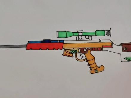 狙击枪简笔画教程,#简笔画 #手绘 #awm绝地求生 #和平精英 #画画