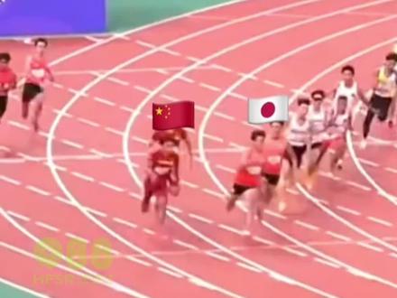 男子4x100夺冠#杭州亚运会 #冠军 #比赛现场