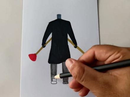 监控人无双战神全网最详细教程他来啦!#画画 #简笔画 #监控人 #马桶人#无双战神