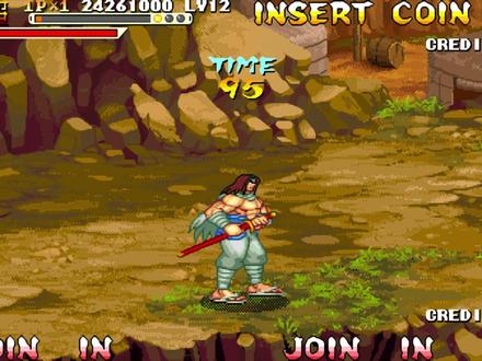 这是逐鹿中原的马超,下路拿五剑三指败曹操 #街机游戏 #三国战纪 #TAS