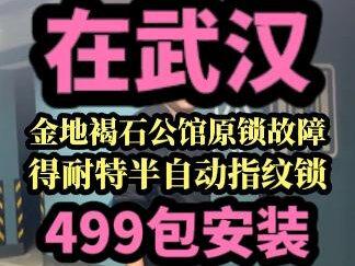 金地褐石公馆原锁故障,得耐特T29H一握开499包安装,无套路透明消费!#同城实体店 #指纹智能门锁推荐 #武汉指纹锁
