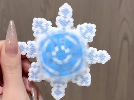 可以转的雪花拼豆#拼豆 #拼豆教程 #拼豆记录 #我染上了拼豆 #雪花拼豆