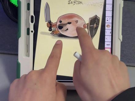 作业都不交!你们想干嘛! #跟馆长一起画 #我的刀盾 #粉丝投稿