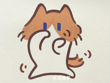 我和姐姐比赛画月薪猫🐱 #月薪猫 #猫咪简笔画 #丙烯马克笔 #零基础学画画 #跟着抖音学画画