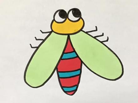 四到5岁儿童创意儿童简笔画小苍蝇 #简笔画教程 #儿童简笔画 #幼儿简笔画 #想画就画 #创意简笔画 #创意 #手绘 #幼儿教育 #亲子简笔画 #日常瞎画