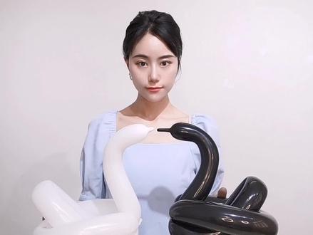超级简单的气球天鹅,只需一根气球你就能拥有,一起学起来吧#新县告白气球 #气球 #气球教程 #创意气球 #气球天鹅