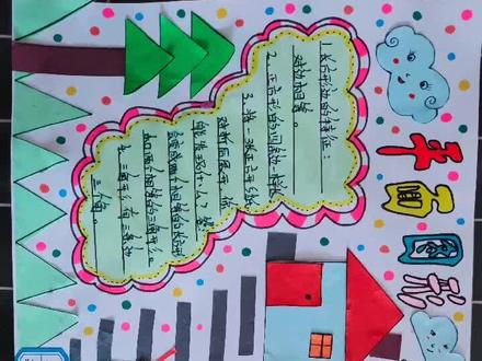 #手抄报 刚出炉的《平面图形的拼组》手抄报😜😜