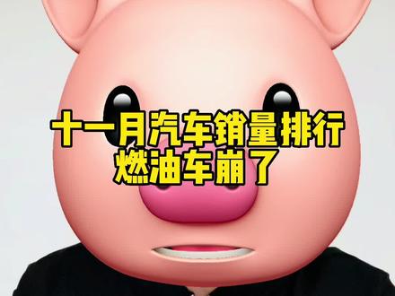 11月汽车销量排行,合资燃油车持续崩盘 #特斯拉 #比亚迪 #新能源领航计划 #11月汽车销量 #11月汽车销量榜单解读 #懂车帝发榜日
